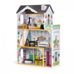 ECOTOYS Casuta de papusi inalta din lemn cu mobilier si lift (W06A400) Casuta papusi