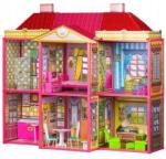 ECOTOYS Casuta de papusi cu 128 elemente din carton si plastic (HC33423) Casuta papusi