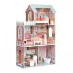 ECOTOYS Casuta de papusi inalta din lemn cu mobilier (D8112) Casuta papusi