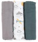 Petite&Mars Moussy Grey Planes 68x68 cm 3 db