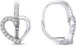 Brilio Silver Romantikusezüst szív fülbevaló EA29