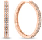 Brilio Silver Gyengéd bronz karika fülbevaló cirkónium kövekkel EA770R