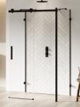 NEW TRENDY Softi X Black cabină de duș 100x90 cm dreptunghiular negru mat/sticlă transparentă EXK-5428 (EXK5428)