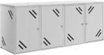 UNIPRODO Mülltonnenbox - 4 x 240 l - Luftschlitze (UNI_WBC_16)