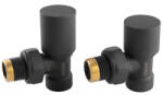  Set Robineti Tur/Retur Radiator Coltari 1/2", Antracit (ZGB31AT)