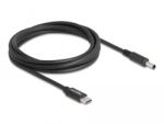 Delock 87974 USB-C Apa - Dell 4.5x3.0mm Apa Notebook Töltőkábel - Fekete 1.5m