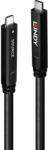 Lindy 43393 USB-C Apa - USB-C Apa 3.2 Gen 1 Adat és Töltőkábel - Fekete 8m