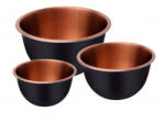 Klausberg Set 3 boluri din inox pentru mixare Klasuberg KB 7394, 5/3/1.6 L, Negru/Cupru (Klausberg KB 7394) Castron