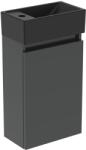 Ideal Standard Eurovit+ 35 cm fali szekrény balos mosdóval, matt fekete/magasfényű sötétszürke R0579TI (R0579TI)