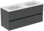 Ideal Standard Eurovit+ 120 cm fali szekrény mosdóval, magasfényű sötétszürke R0576TI (R0576TI)