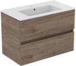Ideal Standard Eurovit+ 80 cm fali szekrény mosdóval, Flint Hickory R0574Y9 (R0574Y9)