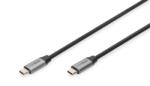 ASSMANN DB-300220-010-S USB-C Apa - USB-C Apa 3.0 Adat és Töltőkábel - Fekete/Szürke 1m (DB-300220-010-S)