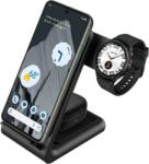 CRONG PowerSpot Pivot Stand 3in1 Vezeték Nélküli Töltő - Fekete (15W) (CRG-PSPS-BLK)