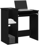 vidaXL fekete forgácslap íróasztal polcokkal 84x40x78 cm (860446)