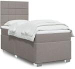 vidaXL tópszínű szövet rugós ágy matraccal 90 x 200 cm (3292675)