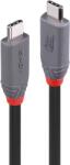 Lindy Anthra Line USB-C Apa - USB-C Apa 4.0 Gen 3x2 Adat és Töltőkábel - Fekete 1.5m (36957)
