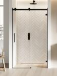 NEW TRENDY Softi X Black zuhanyajtók 130 cm tolható fekete matt/átlátszó üveg EXK-5358 (EXK5358)