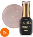 LUXORISE Set 2 x Rubber Base Luxorise Glamour Collection, Desert Breeze 15 ml (TOT-2xTBY-L5410)