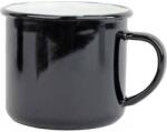 BELIS BELIS Zománc bögre fekete/fehér 8 cm/0, 35l, 2. minőségű - Belis (BL-11008-0450000D)