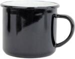 BELIS BELIS Zománc bögre 8 cm/0, 35l fekete/fehér - Belis (BL-11008-04500004)