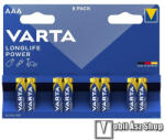 VARTA LONGLIFE POWER tartós elem - 8db / csomag, AAA, LR03, 1.5V, alkáli - 4903121418 (4903121418)