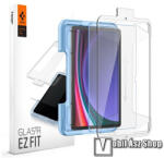 Spigen EZ FIT HD előlap védő karcálló edzett üveg - ÁTLÁTSZÓ - 1db, 0.2mm, 9H, segédkeret, a teljes képernyőt védi - SAMSUNG Galaxy Tab S9 (SM-X710/X716) - AGL07000 (AGL07000)
