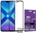 XPRO Huawei Honor 8X, View 10 Lite, Xpro Flexible 9H Nano Glass rugalmas edzett üveg, 1db, 0.15 mm vékony, A teljes kijelzőt védi, Fekete
