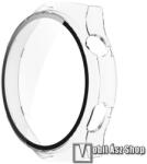  Okosóra műanyag védő tok / keret - ÁTLÁTSZÓ - 9H edzett üveg előlap védő is! - HUAWEI Watch 4 Pro