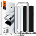 Spigen APPLE iPhone 12, 12 Pro, SPIGEN ALM FC üvegfólia, 2db, 0.2mm, 9H, Fekete (AGL01802)