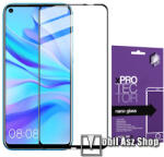 XPRO Huawei P20 lite (2019), P40 Lite 4G, nova 5i, 7i, 6 SE, Xpro Flexible 9H Nano Glass rugalmas edzett üveg, 1db, 0.15 mm vékony, A teljes kijelzőt védi, Fekete