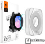 Spigen Glas. TR EZ Fit okosóra előlap védő edzett üveg + felhelyezőkeret - ÁTLÁTSZÓ - 2db, 9H, tokbarát kialakítás, 0.2 mm, A képernyő sík részét védi - SAMSUNG Galaxy Watch5 40mm (SM-R900/905F) / Galaxy Wat