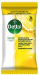 DETTOL Fertőtlenítő törlőkendő DETTOL Power&Fresh citrom és lime 36 darabos