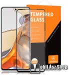 Amorus előlap védő karcálló edzett üveg - FEKETE - 2db, 9H, A teljes kijelzőt védi, teljes felületén tapad - Xiaomi 11T / 11T Pro