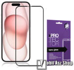 XPRO Apple iPhone 15 Pro, Xpro Flexible 9H Nano Glass rugalmas edzett üveg, 1db, 0.15 mm vékony, A teljes kijelzőt védi, Fekete