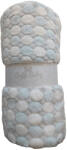 Soffi Baby takaró plüss dupla Mozaik Kék 75x100cm - babymax