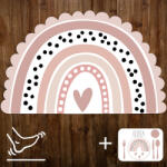 INSPIO Játszószőnyeg gyerekeknek - Szivárvány pasztell színekben N. 1. - Rózsaszín (8586025069533)