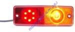 WAS Univerzális keskeny Hátsólámpa, 3 funkciós: helyzetj. +fék (LED-es), index (IZZÓS), 12-24V, 200x70mm, vast 62mm, csavartáv. : 90mm (488-W072) (488-W072udz) - jarmulampa
