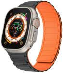 gigapack Pótszíj (egyedi méret, kicsi, szilikon, 3D, mágneses) FEKETE/NARANCSSÁRGA Apple Watch Series 10 42mm, Watch Series 5 40mm, Watch Series 4 40mm (GP-163472)