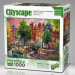 KS Games - Puzzle Apus frumos în Amsterdam - 1 000 piese Puzzle