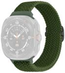 gigapack Pótszíj (egyedi méret, textil, szőtt minta) SÖTÉTZÖLD Samsung Galaxy Watch Ultra eSIM 47mm (SM-L705) (GP-163533)