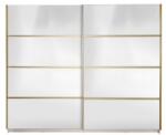 Spectral Mobila Gold Dulap 2500 Crem cu usi cu oglinda + 2 Comode Garderoba