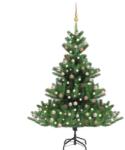 vidaXL Nordmann LED&globuri 210 cm verde (3077647)