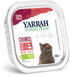 Yarrah 24x100g Yarrah Bio nedves macskatáp- Falatkák: bio csirke, bio marha, bio petrezselyem & bio kakukkfű