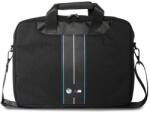 BMW BMCB15COMPVSKL laptoptáska 16" Fekete Nylon Kék Csík
