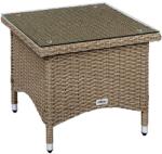 STILISTA Masă pliabilă Polyrattan, 50 x 50 cm, crem (30050252)