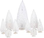 LAALU karácsonyi dekoráció - fehér fák, 22 cm, 9 darab (LAU-6185)