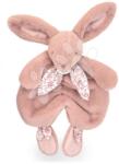 Doudou Iepuraș de pluș de alint Bunny Comforter Pink Doudou et Compagnie în ambalaj cadou roz 29 cm de la 0 luni (DC4146)