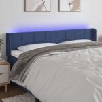 vidaXL kék szövet LED-es fejtámla 203 x 16 x 78/88 cm (3123264)
