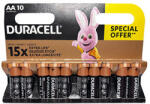 Duracell BASIC eldobható alkalikus AA elemek, 10-es csomagban