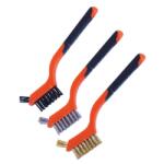 SP Tools Drótkefe készlet 180 mm 3 db-os acél + réz + műanyag - SP Tools (SP30890)